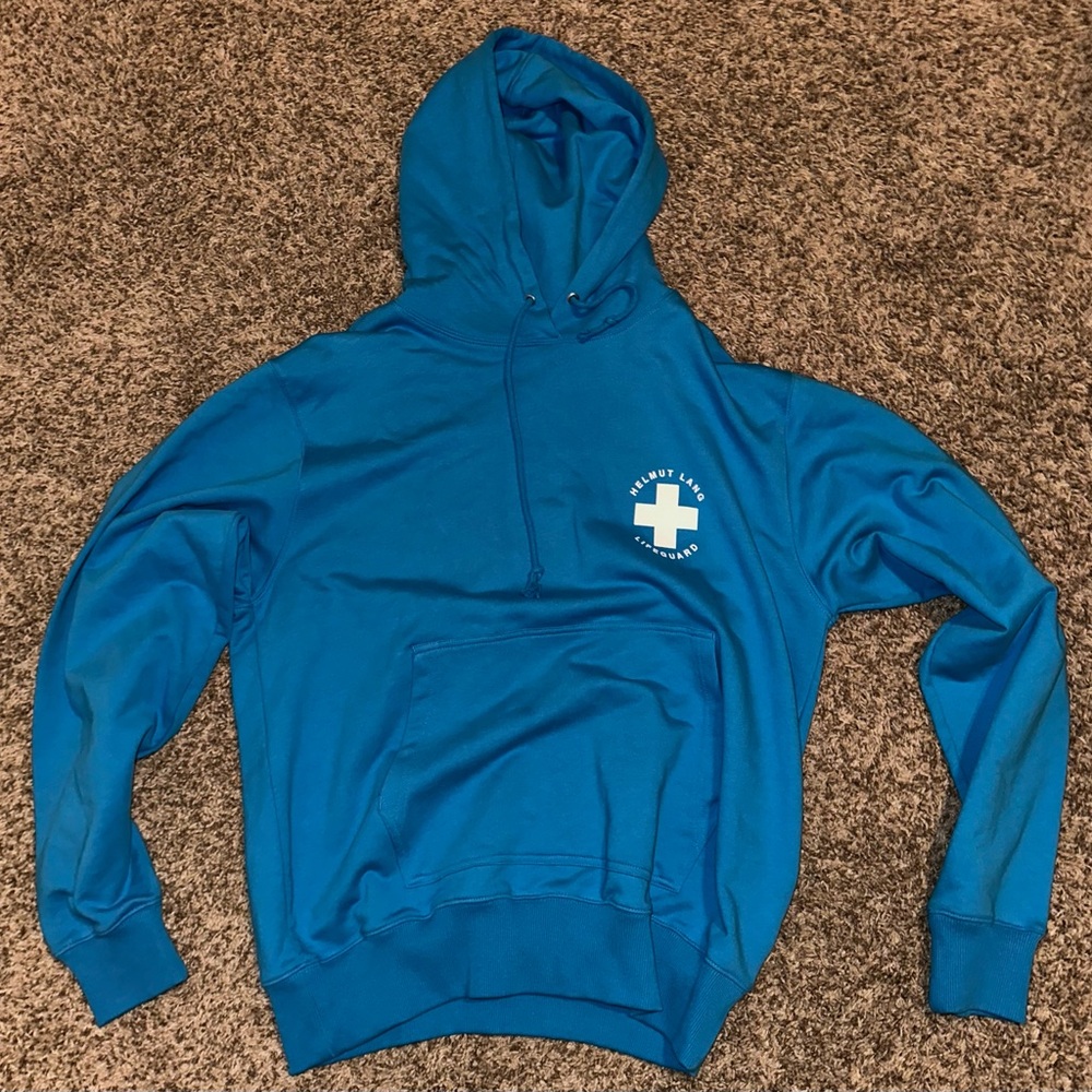 Helmut Lang Knot Lifeguard Hoodie Cerulean